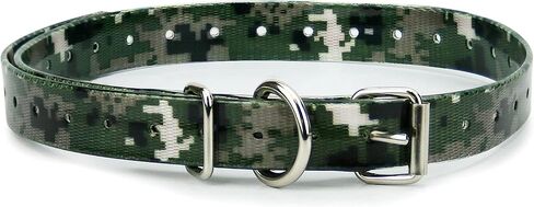 Green 3/4" Heavy Duty TPU Coated Nylon Replacement Dog Collar Strap with Metal Buckle for Shock, Bark and Electric + Containment Fence Receivers Collars–Waterproof and Odorless - Fits Most Brands in Saudi Arabia