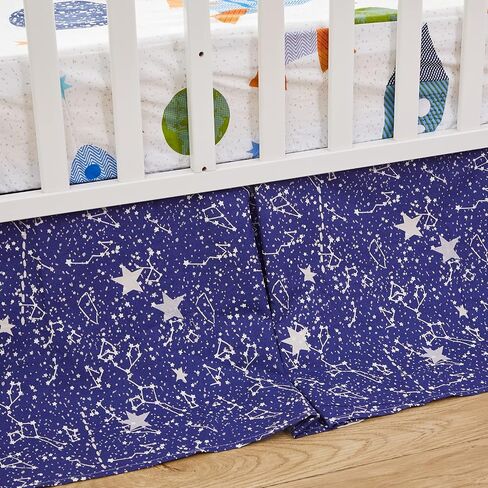 مجموعة مفروشات سرير الأطفال من Brandream Sky Rocket مكونة من 5 قطع باللون الأزرق Galaxy/Space، موضوع مغامرات الفضاء الخارجي in Kuwait