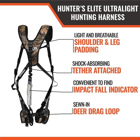Hunter's Elite Youth Ultralight Tree Stand Safety Harness Kit Set, TrueTimber Patterns (Strata Camo) in Kuwait