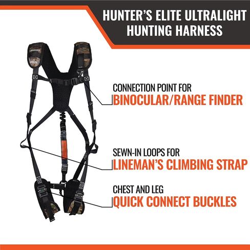Hunter's Elite Youth Ultralight Tree Stand Safety Harness Kit Set, TrueTimber Patterns (Strata Camo) in Kuwait