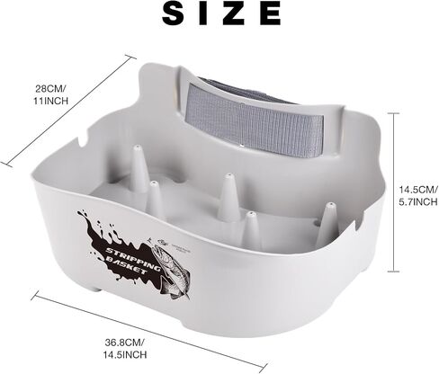 SF Fly Fishing Stripping Basket for Line Tray Ergonomic Smooth Super Lightweight with 8 Silicone Spikes in Saudi Arabia