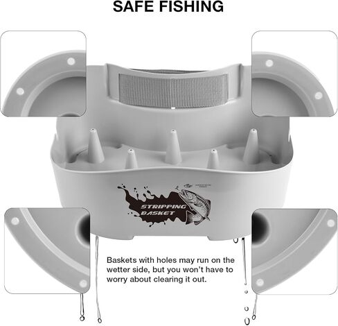 SF Fly Fishing Stripping Basket for Line Tray Ergonomic Smooth Super Lightweight with 8 Silicone Spikes in Saudi Arabia