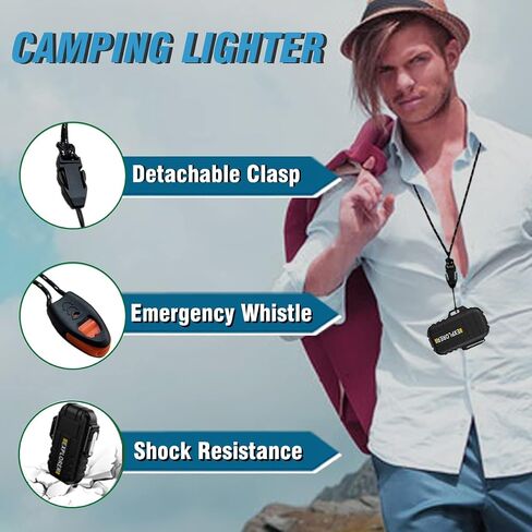 Waterproof Butane Torch Lighter Refillable Windproof Jet Flame Lighters for Fireplace Fireworks Grill Camping BBQ Lighter Gift for Man,2 Pack (Without Gas) (Orange+Orange) in Kuwait