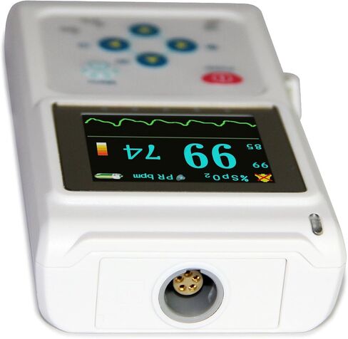 جهاز قياس التأكسج البيطري المحمول باليد CONTEC CMS60D-VET للقطط والكلاب مع مسبار معدل النبض اللسان/الأذن SPO2 in Kuwait