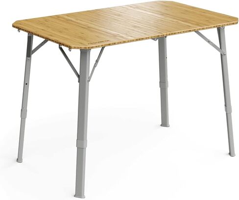 Dometic GO Compact Camp Table - Bamboo Table with Adjustable Height - Foldable and Portable | Carrying Case Sold Separately in Saudi Arabia