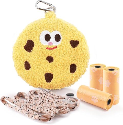 موزع أكياس فضلات الكلاب مع إبزيم وحبل للمشي لمسافات طويلة، طرق متعددة للارتداء، تصميم ممتع، يأتي مع 3 لفات من أكياس نفايات الحيوانات الأليفة، مناسب للمشي والأنشطة الخارجية. in Kuwait