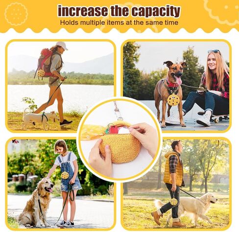 موزع أكياس فضلات الكلاب مع إبزيم وحبل للمشي لمسافات طويلة، طرق متعددة للارتداء، تصميم ممتع، يأتي مع 3 لفات من أكياس نفايات الحيوانات الأليفة، مناسب للمشي والأنشطة الخارجية. in Kuwait