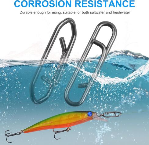 FUSIGO Power Fishing Clips Kit, 160Pcs High Strength Fast Change Fishing Snaps Fishing Speed Clips Fishing Lure Connector for Freshwater Saltwater in Saudi Arabia