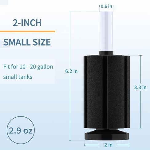 Pawfly 4 Pack Aquarium Nano Bio Sponge Filter Quiet Betta Fry Shrimp and Small Fish Foam Filter for Tiny Fish Tank up to 10 Gallon in Saudi Arabia