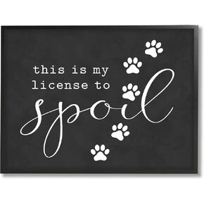 Stupell Industries License To Spoil Walking Paw Prints Animal Pet, Design by Lettered and Lined in Kuwait