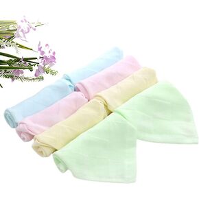 8 قطع من مناشف الأطفال الناعمة من قماش الموسلين للأطفال قابلة لإعادة الاستخدام، مناشف أطفال ممتازة فائقة النعومة والامتصاص لحديثي الولادة للجنسين، 25 × 25 سم in Kuwait