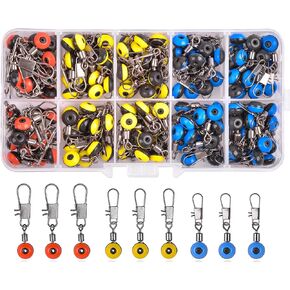 Fishing Line Sinker Slides Fishing Floats Connector Rolling Fishing Swivels with Interlock Snaps for Catfishing Braided Fishing Line in Kuwait