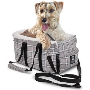 Dog Booster Seat - Center ArmRest Car Seat Lets Small Dogs or Pets Safely Ride in The Front, Back or Middle Seats of Cars or SUVs - Up to 13lbs in Saudi Arabia