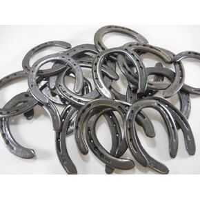 Cast Iron Set of 10 Horseshoes by Carver's Olde Iron for Crafting or Décor, Size 3 (5" T x 5" W) (Old Look) in Kuwait
