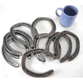 10 pc Cast Iron Horseshoe Size 2 for Crafting in Kuwait