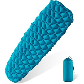 وسادة نوم AIRELAX للتخييم، سجادة نوم خفيفة الوزن وصغيرة الحجم قابلة للنفخ، مثالية للتخييم، وحقيبة الظهر، والمشي لمسافات طويلة، وحقيبة النوم، وسرير الأطفال، بني in Kuwait