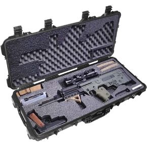 Case Club Pre-Cut Waterproof Bullpup Rifle Case with Accessory Box & Silica Gel to Help Prevent Rust (Gen 2)