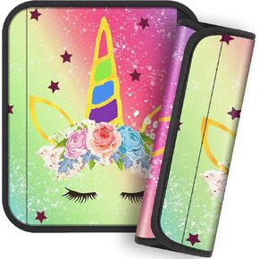 Akkya 2 Pack Seat Belt Cover Pad, Unicorn Seatbelt Cushion Car Seat Strap Pads for Kids Cute Carseat Stroller Shoulder Strap Protector Accessories(Colorful)