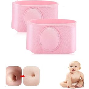 حزام فتق من WenTigDY، حزام فتق بزر بطن الطفل للأطفال، حزام فتق بزر بطن الطفل، حزام فتق علاج علاج الفتق للأطفال الرضع، حزام فتق سري - وردي (قطعتان) in Kuwait