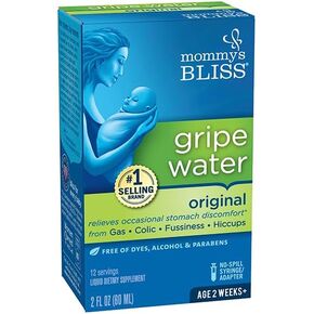 Mommy's Bliss Original Gripe Water، تخفيف الغازات والمغص، لطيف وآمن، مصنوع للرضع، من عمر أسبوعين فما فوق، 2 أونصة سائلة (4 عبوات) in Kuwait