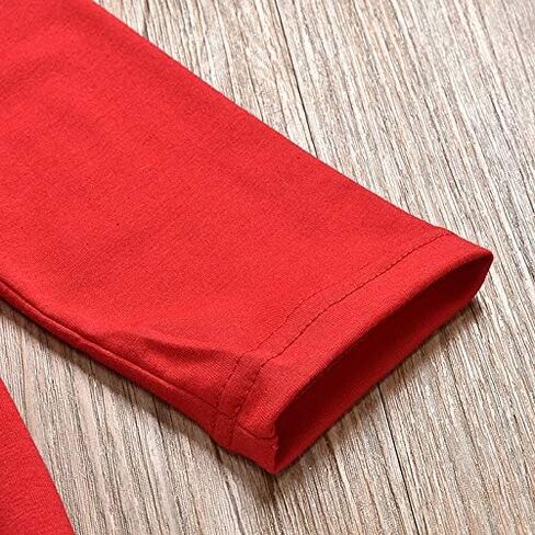 Toddler Baby Girl Valentine's Day Outfit Heart Print Long Sleeve T-Shirt Tops+Pants with Scarf Clothes Sets in Kuwait