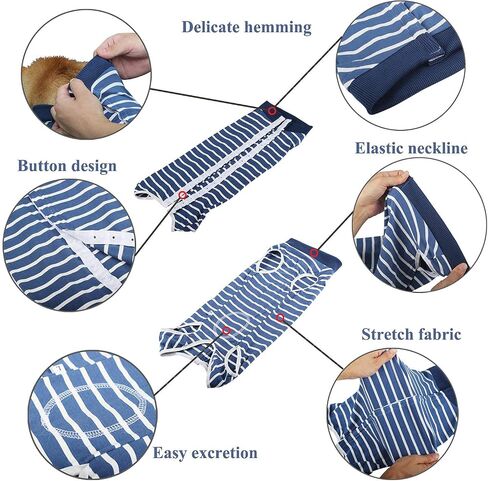 Coppthinktu Dog Recovery Suit for Abdominal Wounds, Breathable Dog Surgery Recovery Suit for Dogs, E-Collar Alternative After Surgery Wear Suit for Small/Medium Dogs in Saudi Arabia