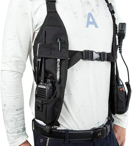 Radio Shoulder Harness Holster Chest Holder Universal Vest Rig for Police Firefighter Two Way Radio Search Rescue Essentials in Saudi Arabia