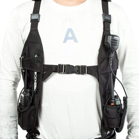 Radio Shoulder Harness Holster Chest Holder Universal Vest Rig for Police Firefighter Two Way Radio Search Rescue Essentials in Saudi Arabia