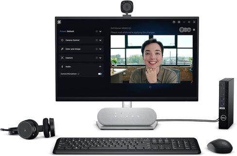 ديل كاميرا ويب WB3023-2K بدقة QHD/FHD/HD، مستشعر سوني، فتحة f2.0، كشف الوجه، ميكروفون تقليل الضوضاء، تكبير 2X، USB-A، معتمدة من مايكروسوفت تيمز/زووم، اسود in Kuwait