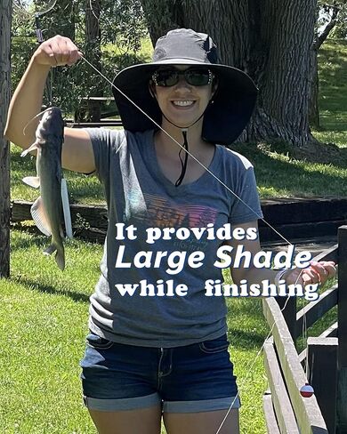 Camptrace Sun Hats for Women Men with Neck Flap UV Protection Wide Shade | Perfect for fishing and hiking, ponytail hole, Waterproof nylon, packable design, cooling mesh vents, adjustable chin strap in Saudi Arabia