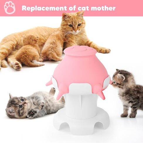 Pet Nipple Milk Bowl- Kitten Puppy Milk Feeder,Silicone Milk Feeder with 4 Nipples, Nursing Station Feeders for Multiple Puppies Kittens, Nursing Bubble Milk Feeder for Cat Puppy Kitten Dog(300ml) in Kuwait