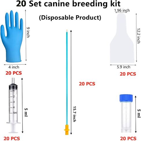 10 Set AI Artificial Insemination Dog Breeding Kit, Canine Breeding Kit, Dog Insemination Breeder Kit, Disposable Canine Artificial Insemination, Canine Breeding Supplies (11.8 inch) M in Saudi Arabia