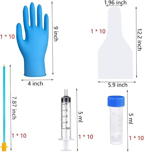 10 Set AI Artificial Insemination Dog Breeding Kit, Canine Breeding Kit, Dog Insemination Breeder Kit, Disposable Canine Artificial Insemination, Canine Breeding Supplies (11.8 inch) M in Saudi Arabia