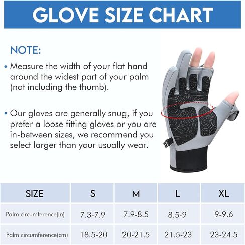 Riverruns Winter Fishing Gloves Fleece Lining Windproof Touchscreen 3 Cut Fingers Warm Gloves Water Repellent for Ice Fishing Photography Hunting Hiking in Kuwait