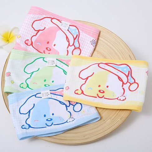 Artibetter 4pcs Baby Infant Umbilical Cord Adjustable Baby Cotton Belly Band Cartoon Soft Newborn Navel Belt Umbilical Cord Belly Band (Mixed Color) in Saudi Arabia