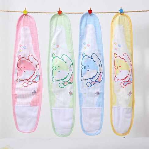 Artibetter 4pcs Baby Infant Umbilical Cord Adjustable Baby Cotton Belly Band Cartoon Soft Newborn Navel Belt Umbilical Cord Belly Band (Mixed Color) in Saudi Arabia