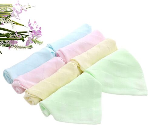 8 قطع من مناشف الأطفال الناعمة من قماش الموسلين للأطفال قابلة لإعادة الاستخدام، مناشف أطفال ممتازة فائقة النعومة والامتصاص لحديثي الولادة للجنسين، 25 × 25 سم in Kuwait