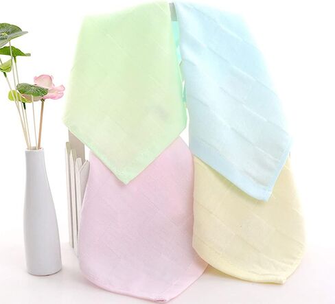 8 قطع من مناشف الأطفال الناعمة من قماش الموسلين للأطفال قابلة لإعادة الاستخدام، مناشف أطفال ممتازة فائقة النعومة والامتصاص لحديثي الولادة للجنسين، 25 × 25 سم in Kuwait