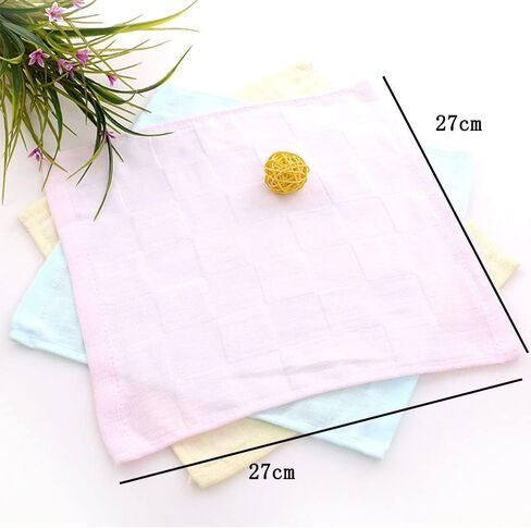 8 قطع من مناشف الأطفال الناعمة من قماش الموسلين للأطفال قابلة لإعادة الاستخدام، مناشف أطفال ممتازة فائقة النعومة والامتصاص لحديثي الولادة للجنسين، 25 × 25 سم in Kuwait