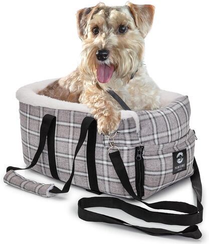 Dog Booster Seat - Center ArmRest Car Seat Lets Small Dogs or Pets Safely Ride in The Front, Back or Middle Seats of Cars or SUVs - Up to 13lbs in Saudi Arabia
