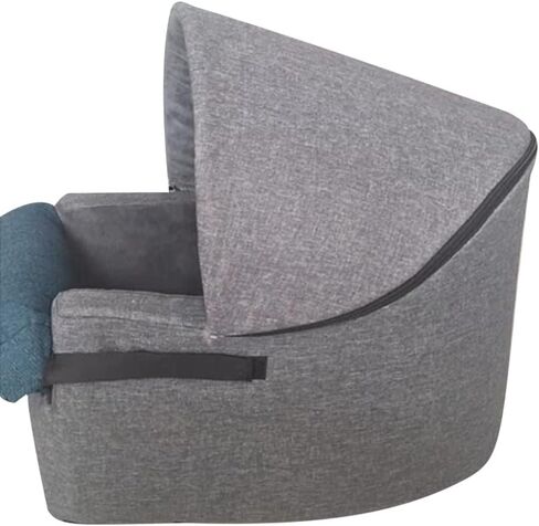 هيفوار مقعد معزز للسيارة للحيوانات الاليفة، مقعد معزز لمسند الذراع للكلاب الصغيرة للسيارة، وحدة التحكم الوسطى مقعد السيارة للكلاب، مقعد الكلب (رمادي + ازرق (مع الجزء العلوي)) in Kuwait