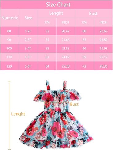 Baby Toddler Girls Dresses Chiffon Off Shoulder Flower Dress Baby Girl Clothes Summer Outfits 1-7 Years in Saudi Arabia