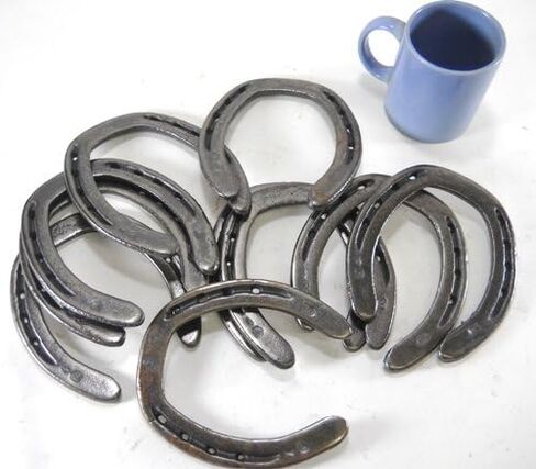 10 pc Cast Iron Horseshoe Size 2 for Crafting in Kuwait