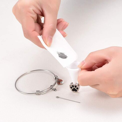 Always in My Heart Expandable cuffCremation Bracelet for Ashes Dog Cat Paw Prints Pet Memorial Urn Jewelry in Kuwait