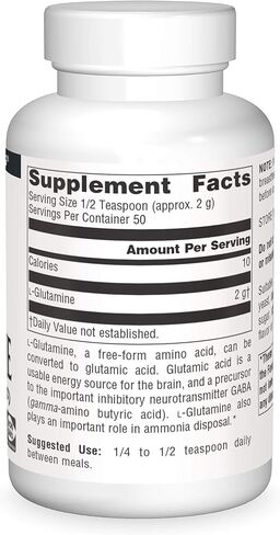Source Naturals L-Glutamine, Free Form Amino Acid That Supports Metabolic Energy* - 16 oz Powder in Saudi Arabia
