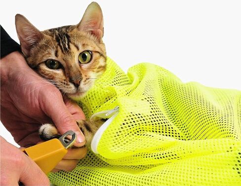 اكياس شبكية متعددة الوظائف قابلة للتعديل من البوليستر لغسل القطط والحيوانات الاليفة من تيك - بي كريتيف لايف - اصفر in Kuwait