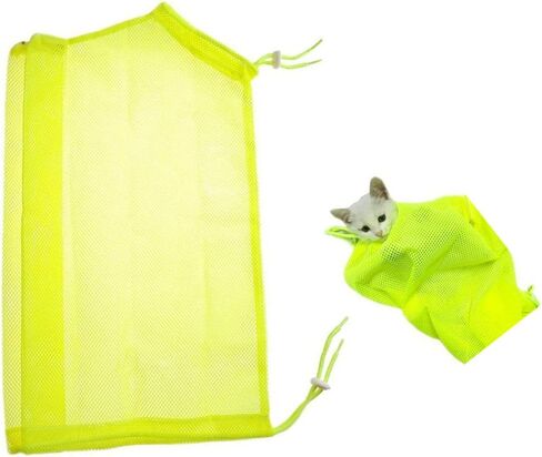 اكياس شبكية متعددة الوظائف قابلة للتعديل من البوليستر لغسل القطط والحيوانات الاليفة من تيك - بي كريتيف لايف - اصفر in Kuwait