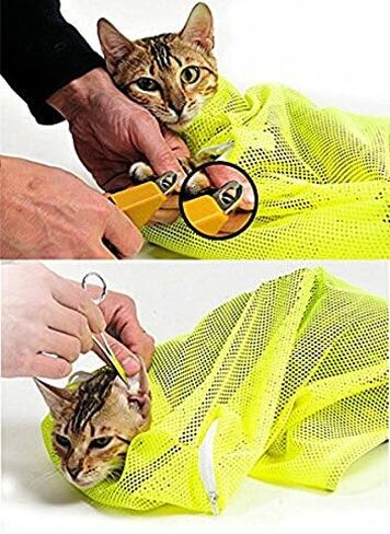 اكياس شبكية متعددة الوظائف قابلة للتعديل من البوليستر لغسل القطط والحيوانات الاليفة من تيك - بي كريتيف لايف - اصفر in Kuwait