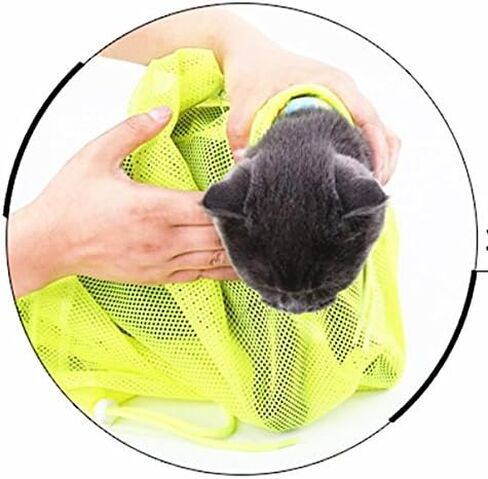 اكياس شبكية متعددة الوظائف قابلة للتعديل من البوليستر لغسل القطط والحيوانات الاليفة من تيك - بي كريتيف لايف - اصفر in Kuwait