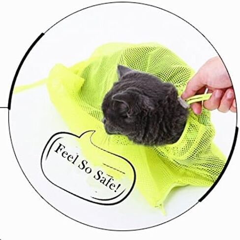 اكياس شبكية متعددة الوظائف قابلة للتعديل من البوليستر لغسل القطط والحيوانات الاليفة من تيك - بي كريتيف لايف - اصفر in Kuwait